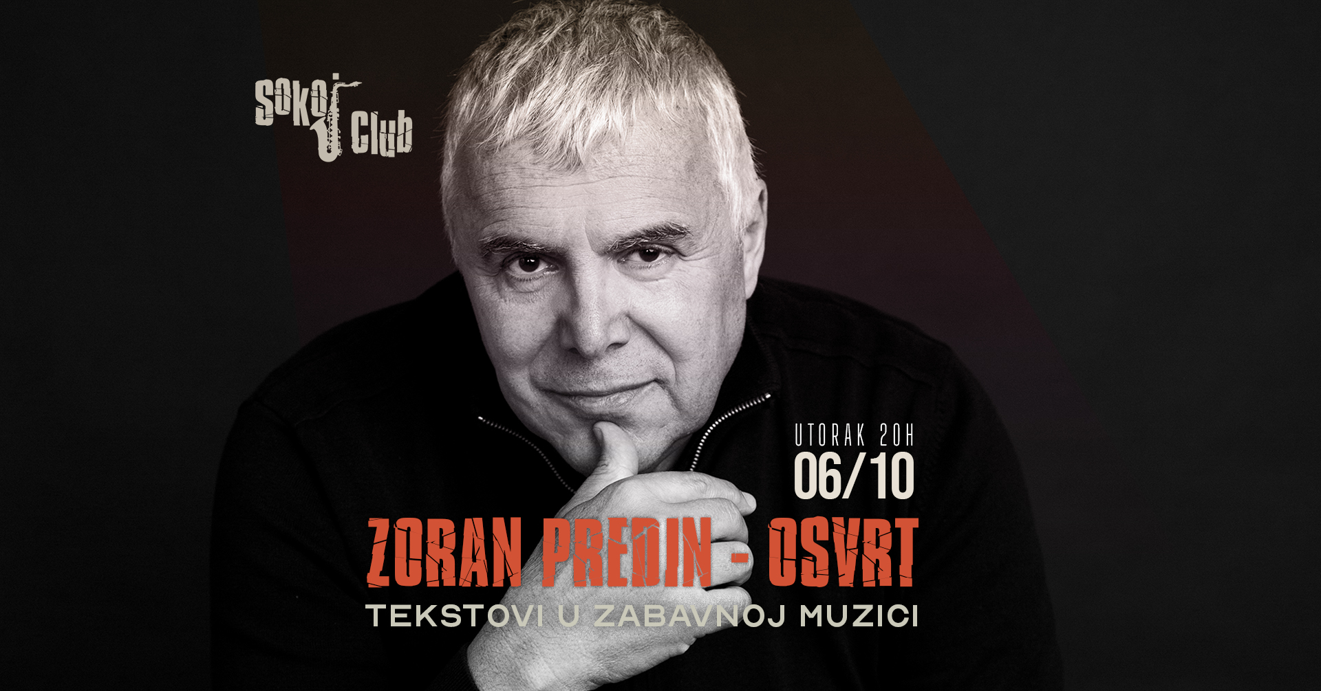 Zoran Predin razgovaraće sa posetiocima o svojoj muzici u SOKOJ klubu, ulaz slobodan